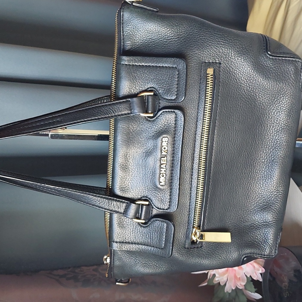 Michael Kors black leather crossbody